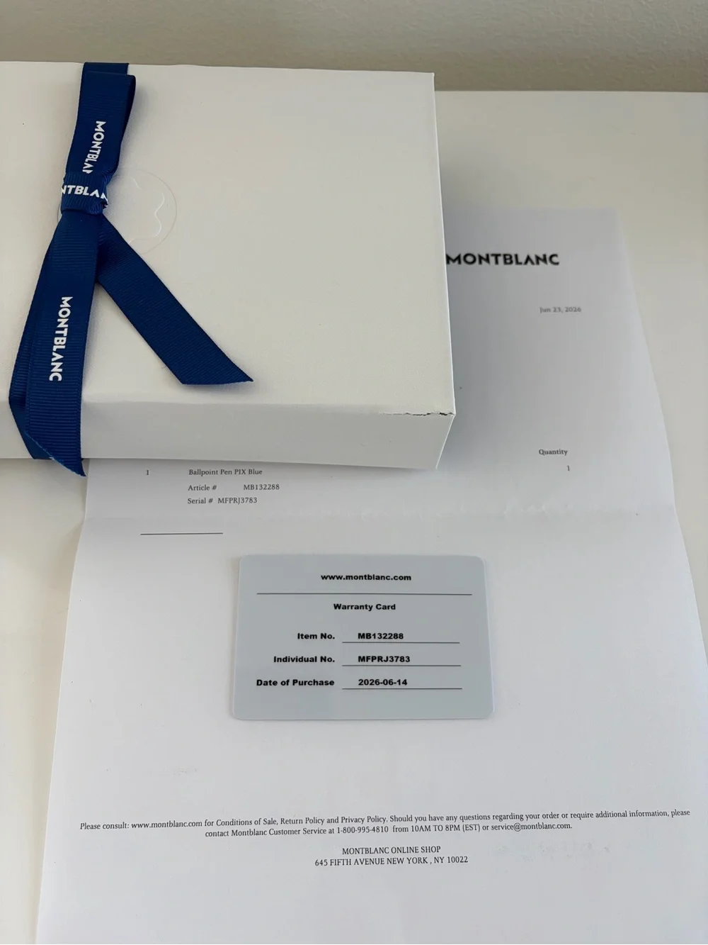 NWT Montblanc PIX Blue Ballpoint Pen